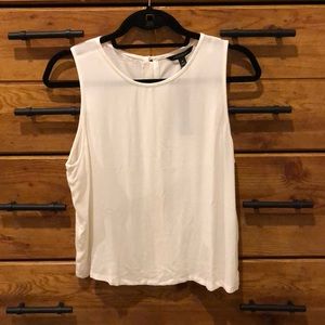 Cream Top w/back buttons - Banana Republic